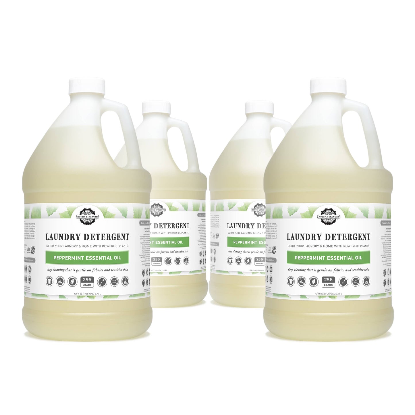 Rustic Strength - Truly Hypoallergenic Laundry Detergent | Non-Toxic for Skin: Hypoallergenic (Unscented) / Gallon Glass Jug