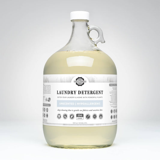 Rustic Strength - Truly Hypoallergenic Laundry Detergent | Non-Toxic for Skin: Hypoallergenic (Unscented) / Gallon Glass Jug