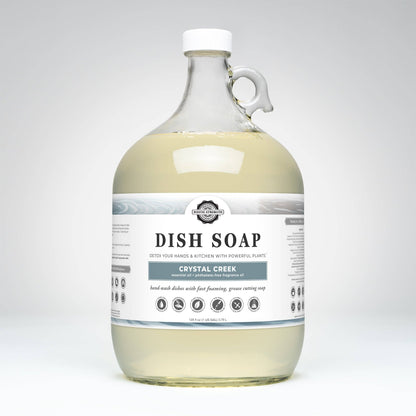 Rustic Strength - Dish Soap - Summer Scents: Crystal Creek / 1 gallon glass jug