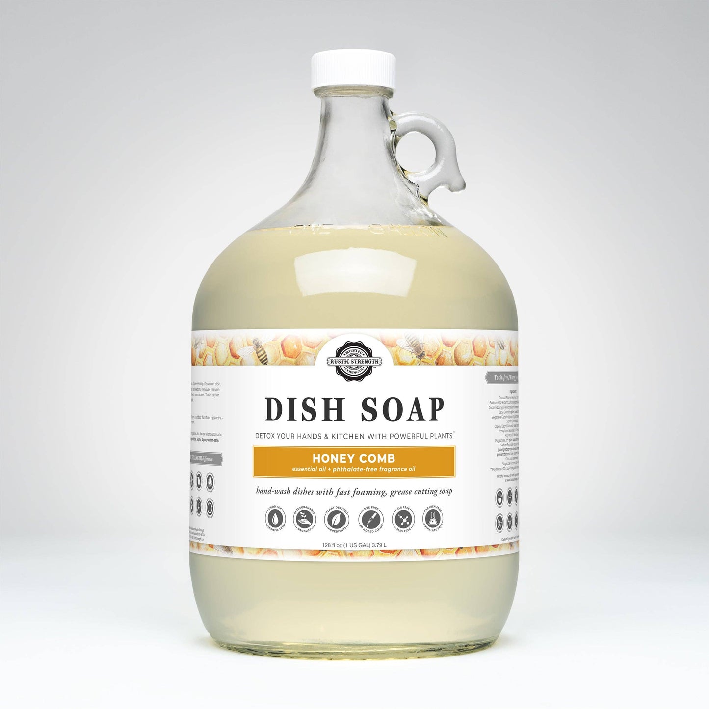 Rustic Strength - Dish Soap - Summer Scents: Crystal Creek / 1 gallon glass jug
