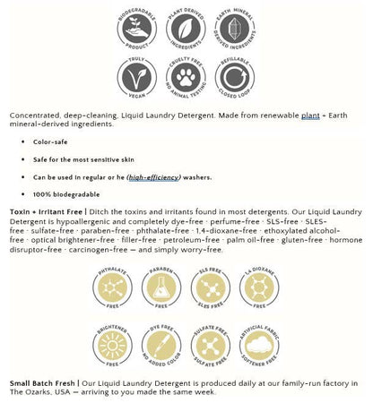 Rustic Strength - Truly Hypoallergenic Laundry Detergent | Non-Toxic for Skin: Fresh Linen - FO / 4 oz Sample
