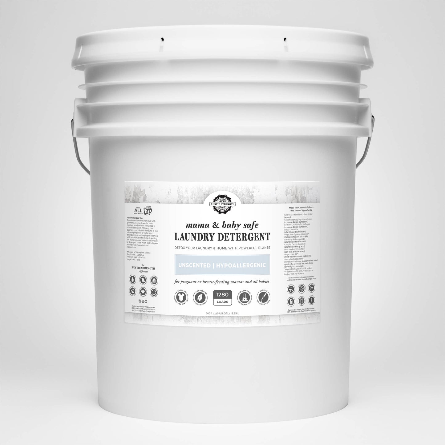 Rustic Strength - Truly Hypoallergenic Laundry Detergent | Non-Toxic for Skin: Fresh Linen - FO / 4 oz Sample