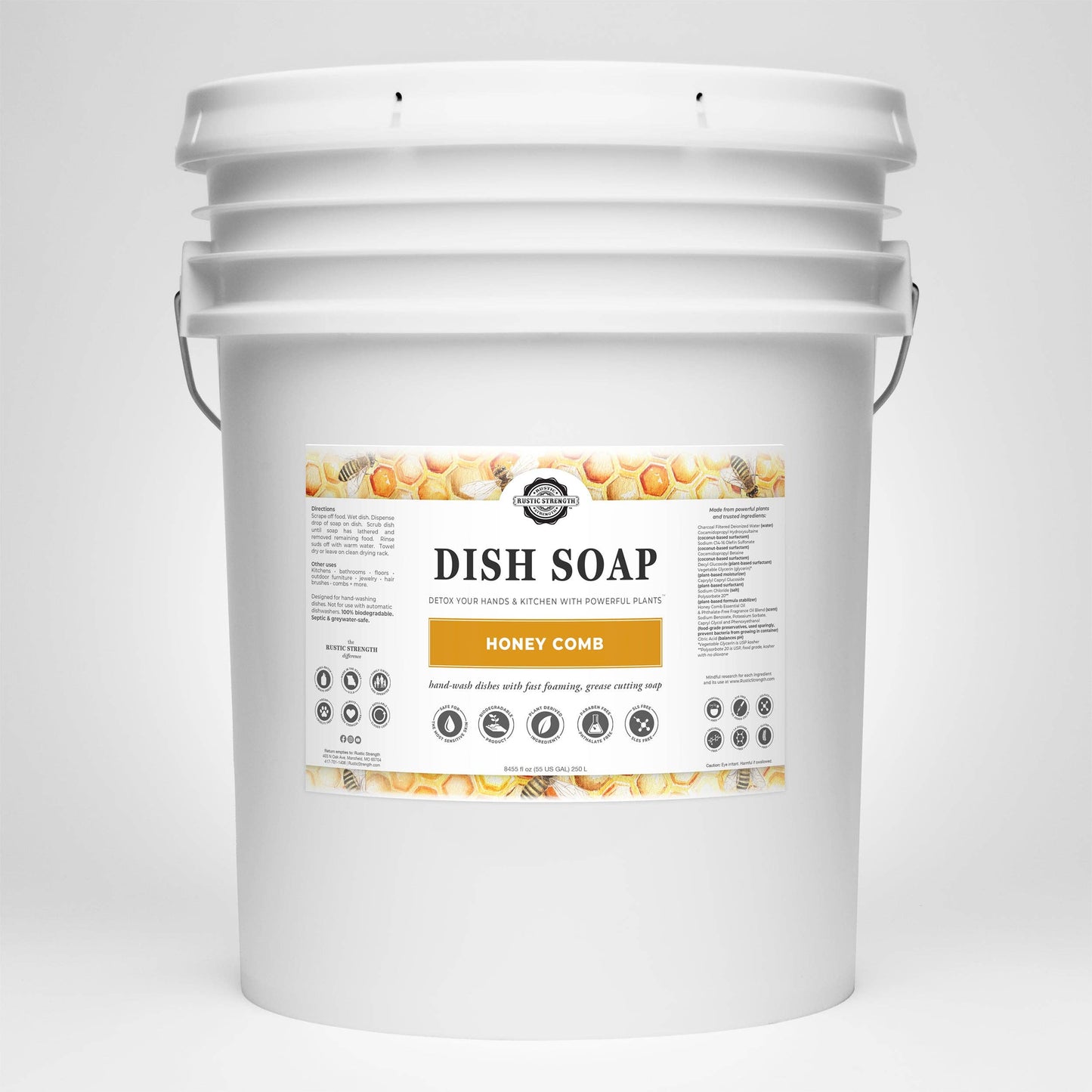 Rustic Strength - Dish Soap - Summer Scents: Crystal Creek / 1 gallon glass jug