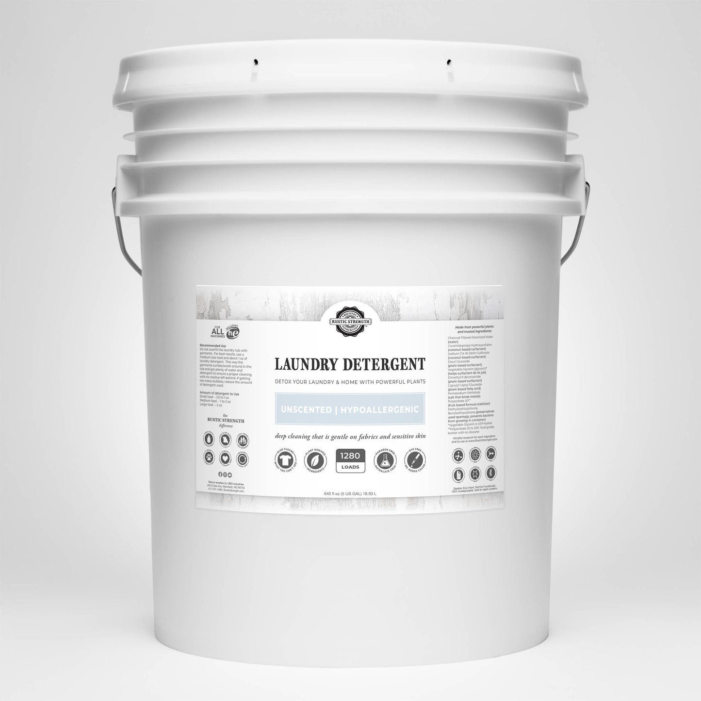 Rustic Strength - Truly Hypoallergenic Laundry Detergent | Non-Toxic for Skin: Fresh Linen - FO / 4 oz Sample